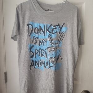 Donkey from Shrek Universal Studios T-Shirt Blue Y2K Dream Works Size L
